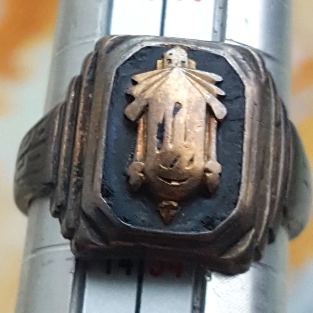 🌙Antique 1939 10k Sterling Class Ring